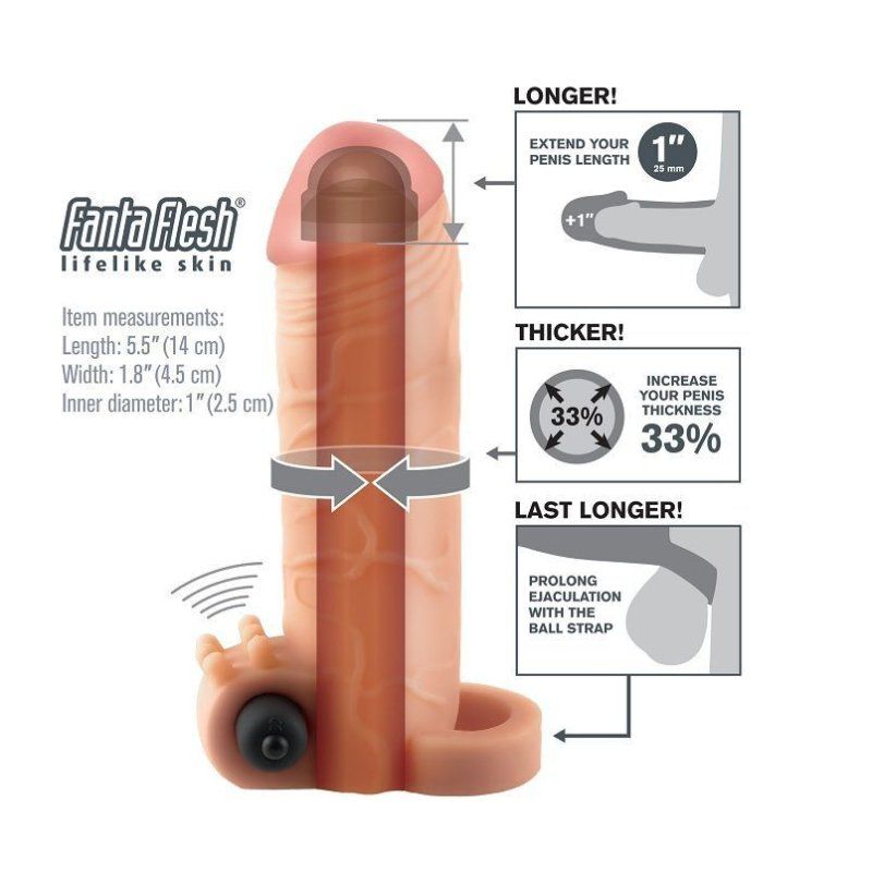 Pipedreams Fantasy X-Tensions Real Feel 1 | Extensión pene