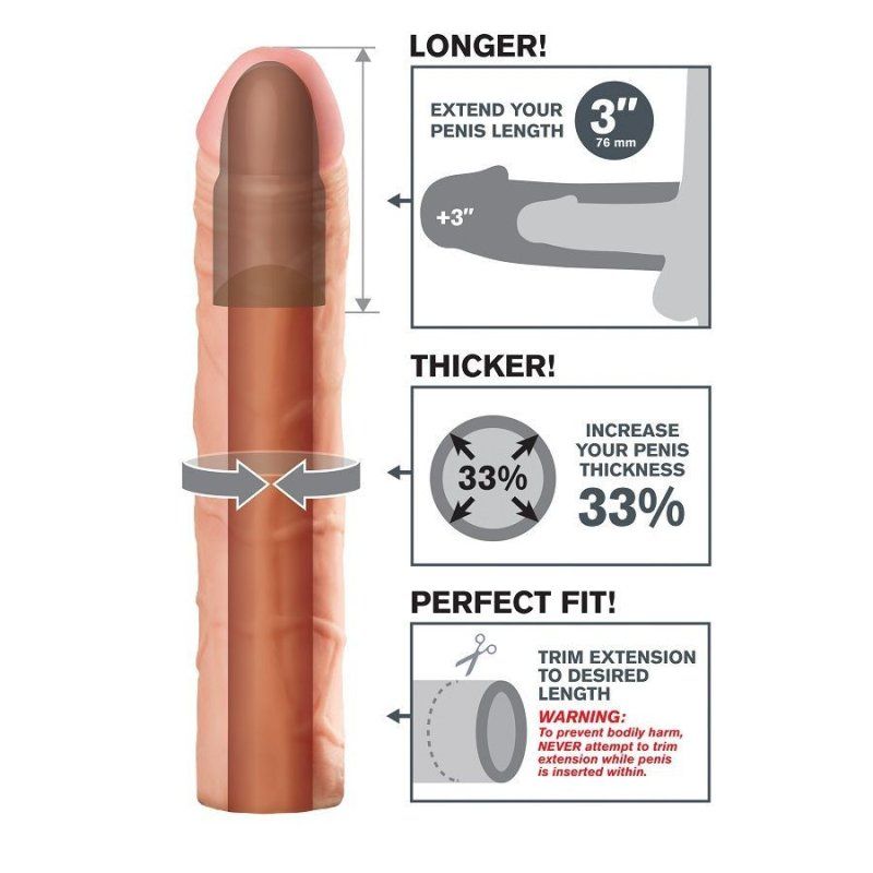 Pipedreams Fantasy X-Tensions Perfect 3 | Extensión pene