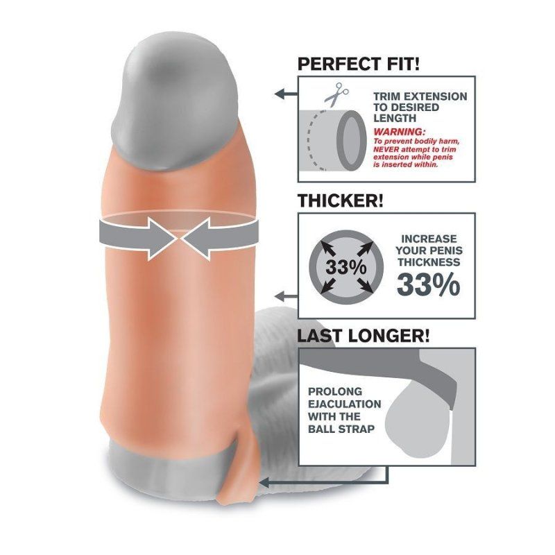Pipedreams Fantasy X-Tensions Real Feel XL | Extensión pene