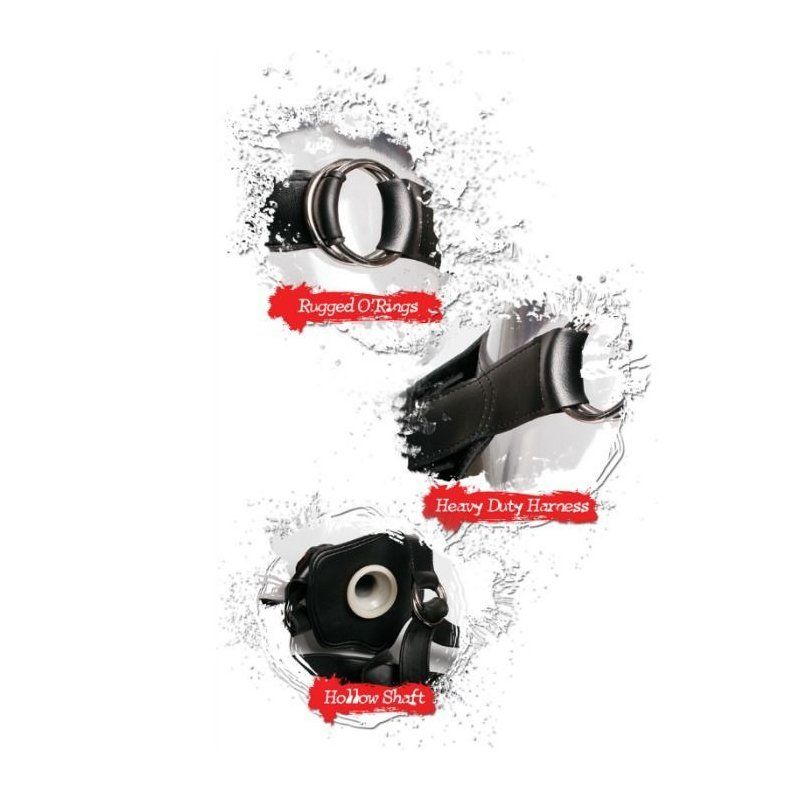 Fetish Fantasy Extreme Hollow Strap-On Negro 25.5 cm