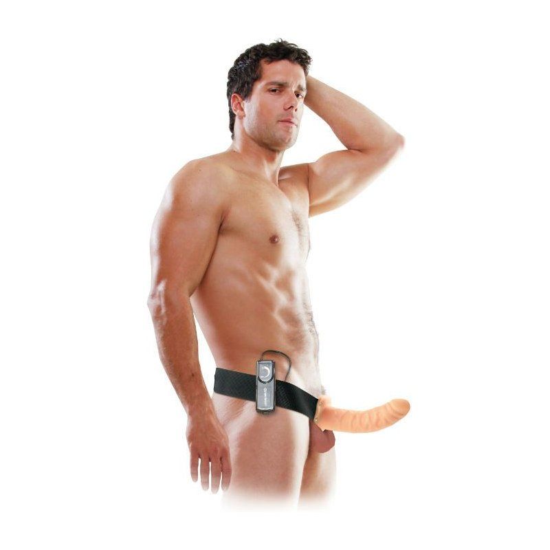Fetish Fantasy Series Arnes Vibrador Hueco 19 Cm Natural