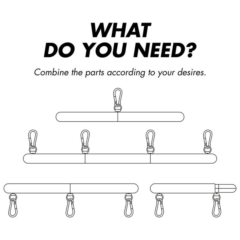 Fetish Submissive Bondage Barra Separadora Ajustable 4 Piezas