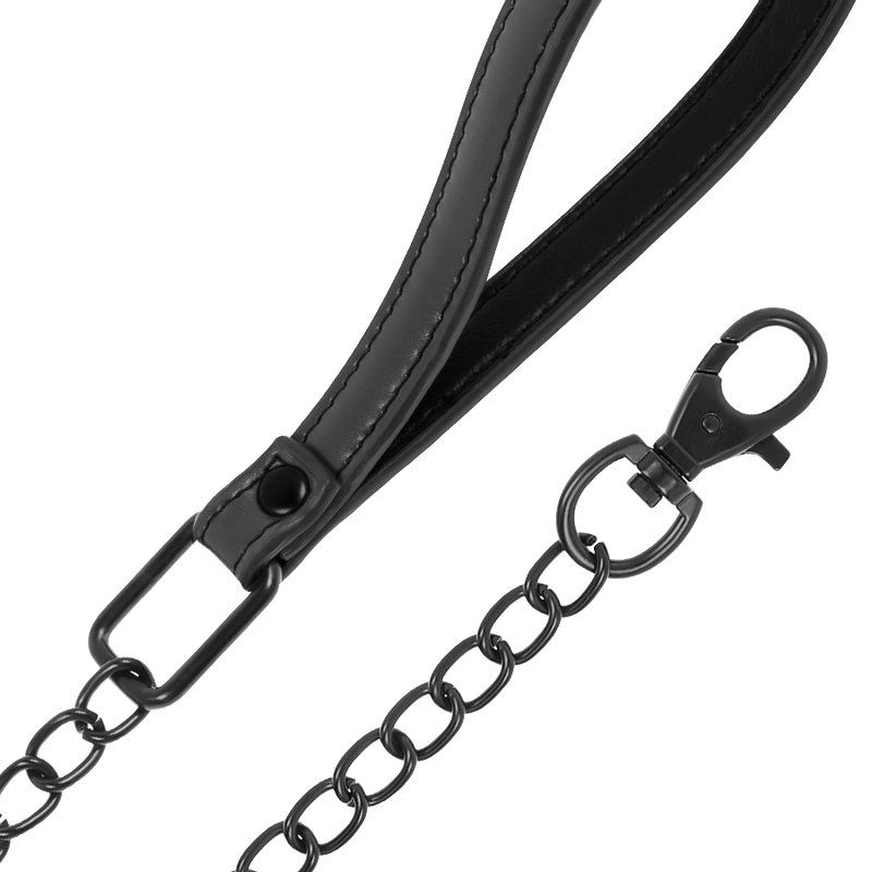 Fetish Submissive Collar Con Cadena Con Forro De Nopreno