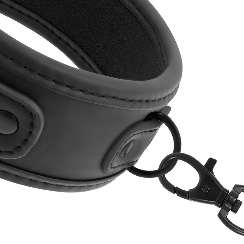 Fetish Submissive Collar Con Cadena Con Forro De Nopreno