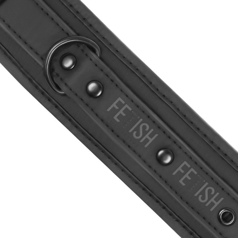 Fetish Submissive Collar Y Esposas Cuero Vegano Con Forro De Nopreno