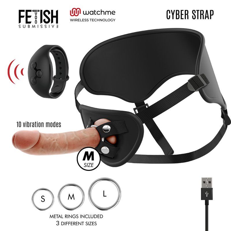 Fetish Submissive Cyber Strap Arnes Con Dildo Control Remoto Tecnologia Watchme M