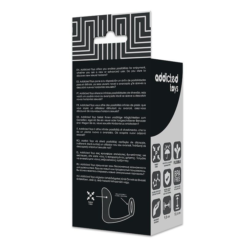Addicted Toys Plug Anal Con Anillo Silicona Negro