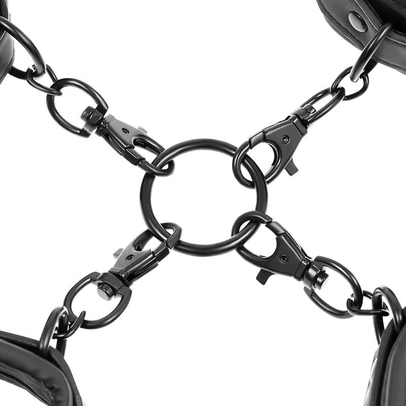 Fetish Submissive Set Esposas Manos Y Tobillos Con Forro De Nopreno