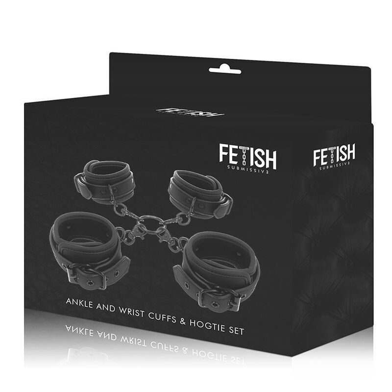 Fetish Submissive Set Esposas Manos Y Tobillos Con Forro De Nopreno