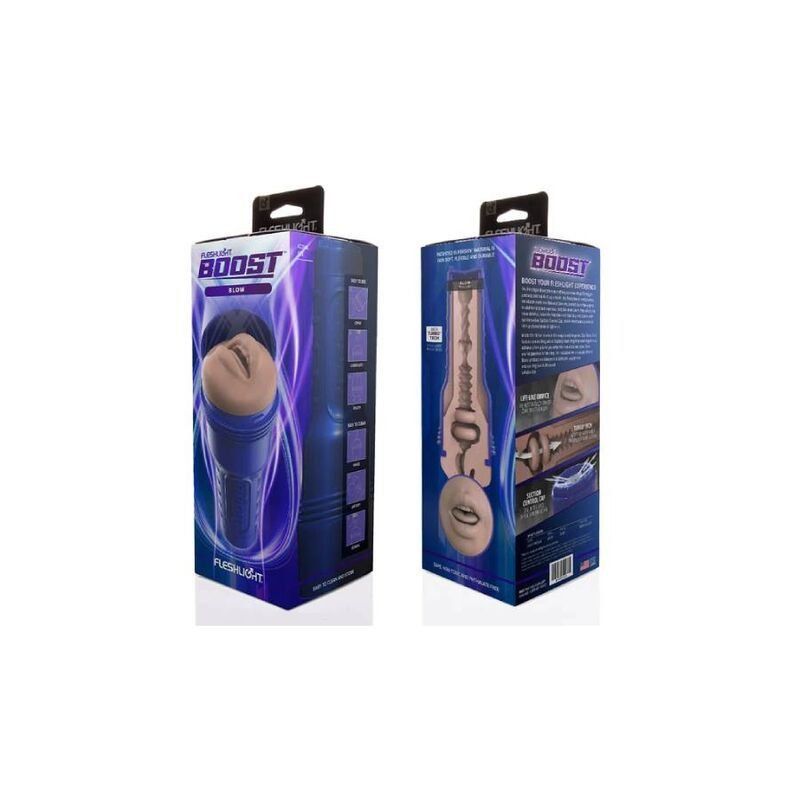 Fleshlight Boost Blow | Masturbador boca realista 25,4 cm con succión