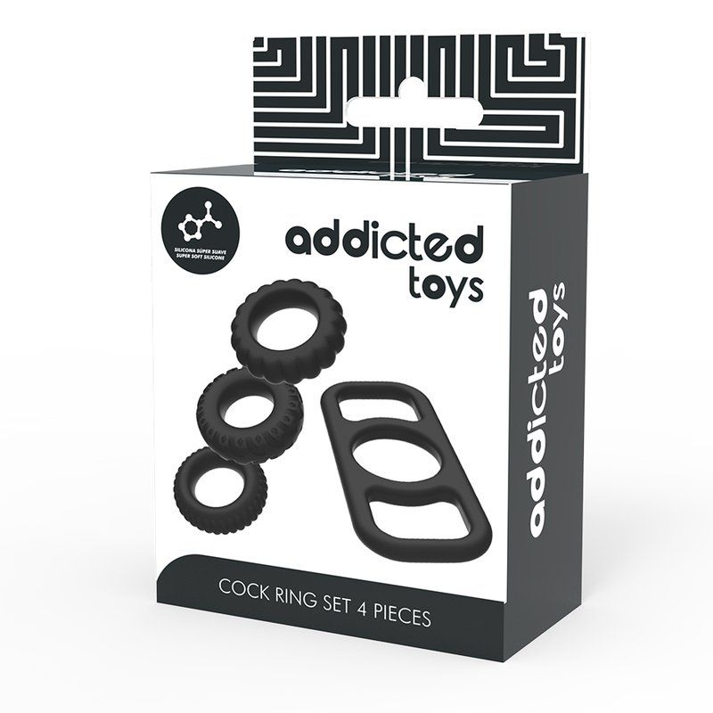 Addicted Toys Set 4 Anillos Silicona Para El Pene