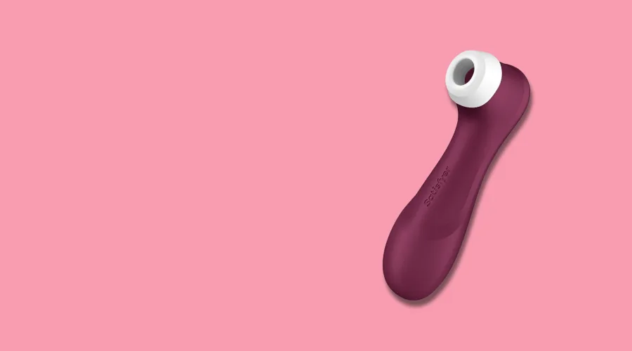 Succionador de clítoris color burdeos con tecnología de pulsos de aire